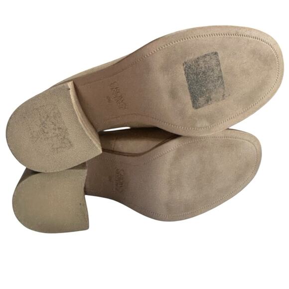 Crown Vintage Caitlun Pump Leather Cream Block Heel Loafers Size 10 - Picture 10 of 15